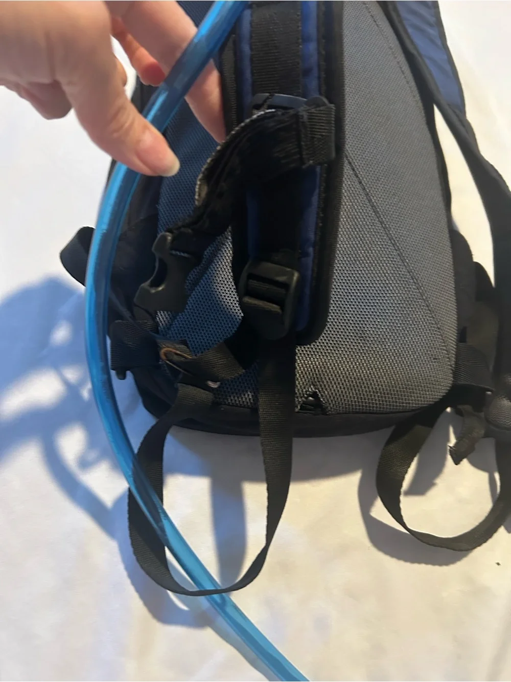 CamelBak Blue and Black Hydration Backpack with Yellow Accents